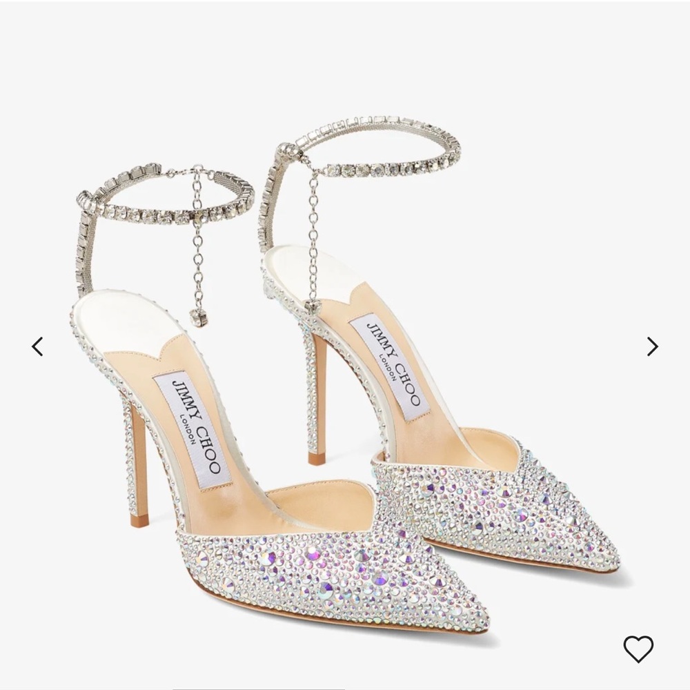 Jimmy Choo Saeda 100 with Crystal Embellishments